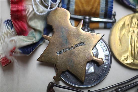 Captain Walter Kerr. A collection of medals including Royal Canadian Humane Association 1909